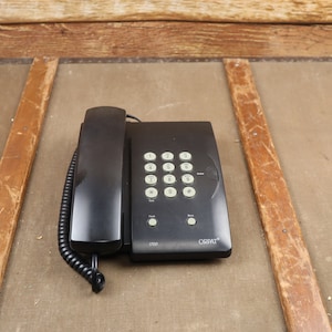 Retro Phone, black Phone, Telephone. Wonderfully Retro black phone with buttons. Retro home decor