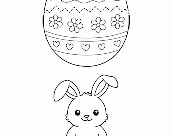 Oster Bastelvorlage Kinder | Hase im Ei | Easter Bunny Craft | Oster Basteln Kindergarten | DIY Oster Bastelidee | PDF Download
