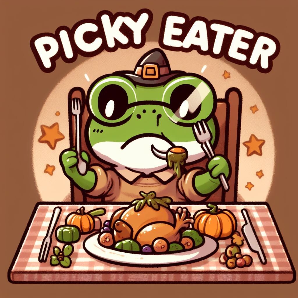 Cute Frog / Thanksgiving Dinner / Picky Eater / Character / Anime ...