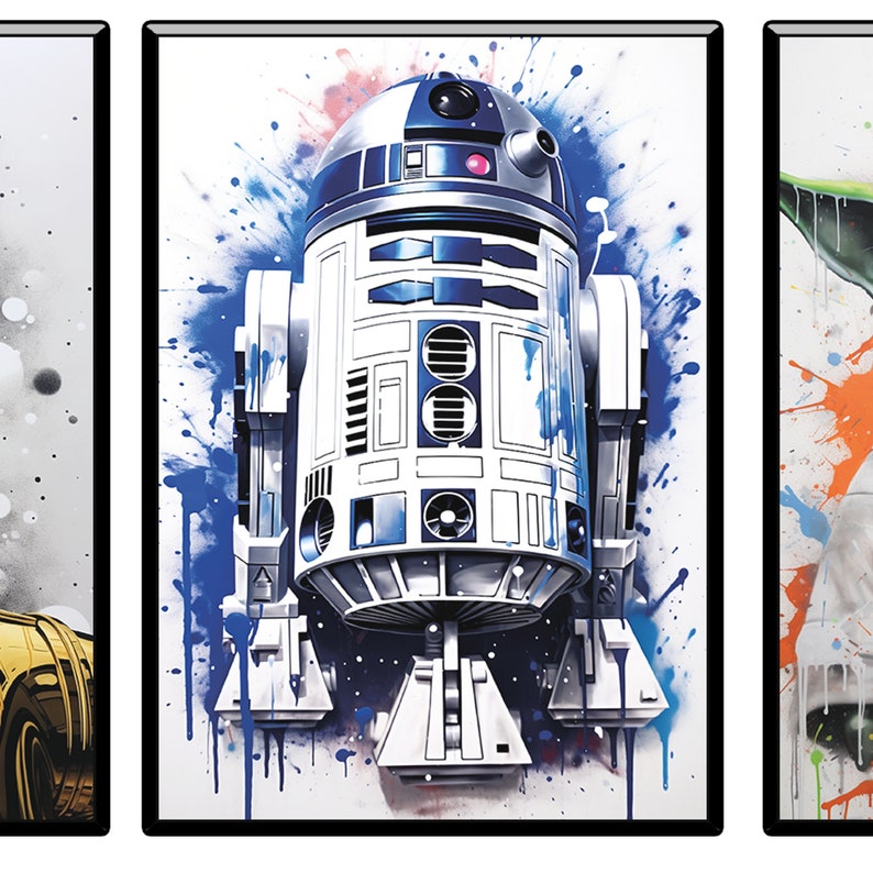 Star Wars Prints, Star Wars Wall Art Set of 6, Star Wars Prints, Stars ...