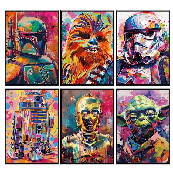 Póster A3 Brilhante Boba Fett Star Wars de 42 cm x 30 cm