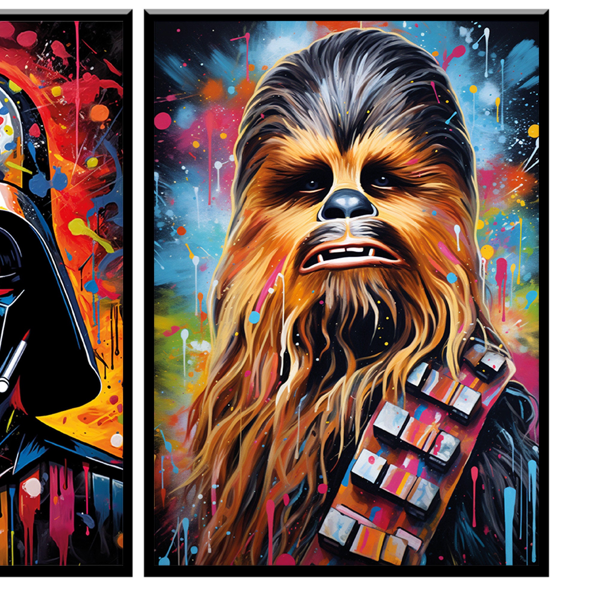 Star Wars Graffiti Art Set of 6, Star Wars Prints, Stars