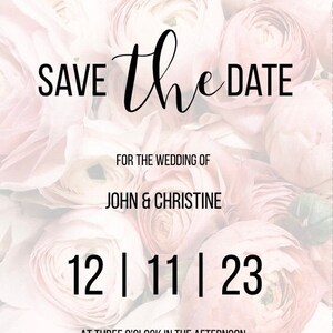 Customizable Save the Date Template