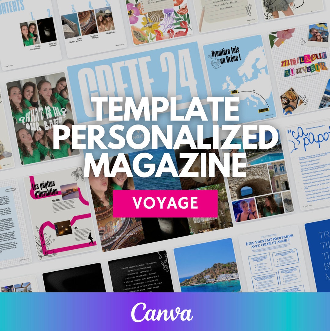 Customizable Magazine Template - VOYAGE Edition - Etsy