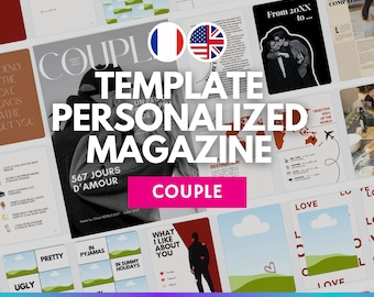 Template personalized magazine - boy/girlfriend edition - couple - 40 pages