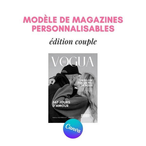 Modèle de magazine à personnaliser édition boy/girlfriend - couple - 40 pages