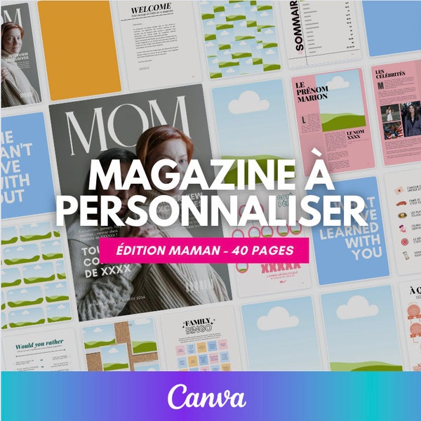 Modèle de magazine à personnaliser - mom/maman edition - 40 pages
