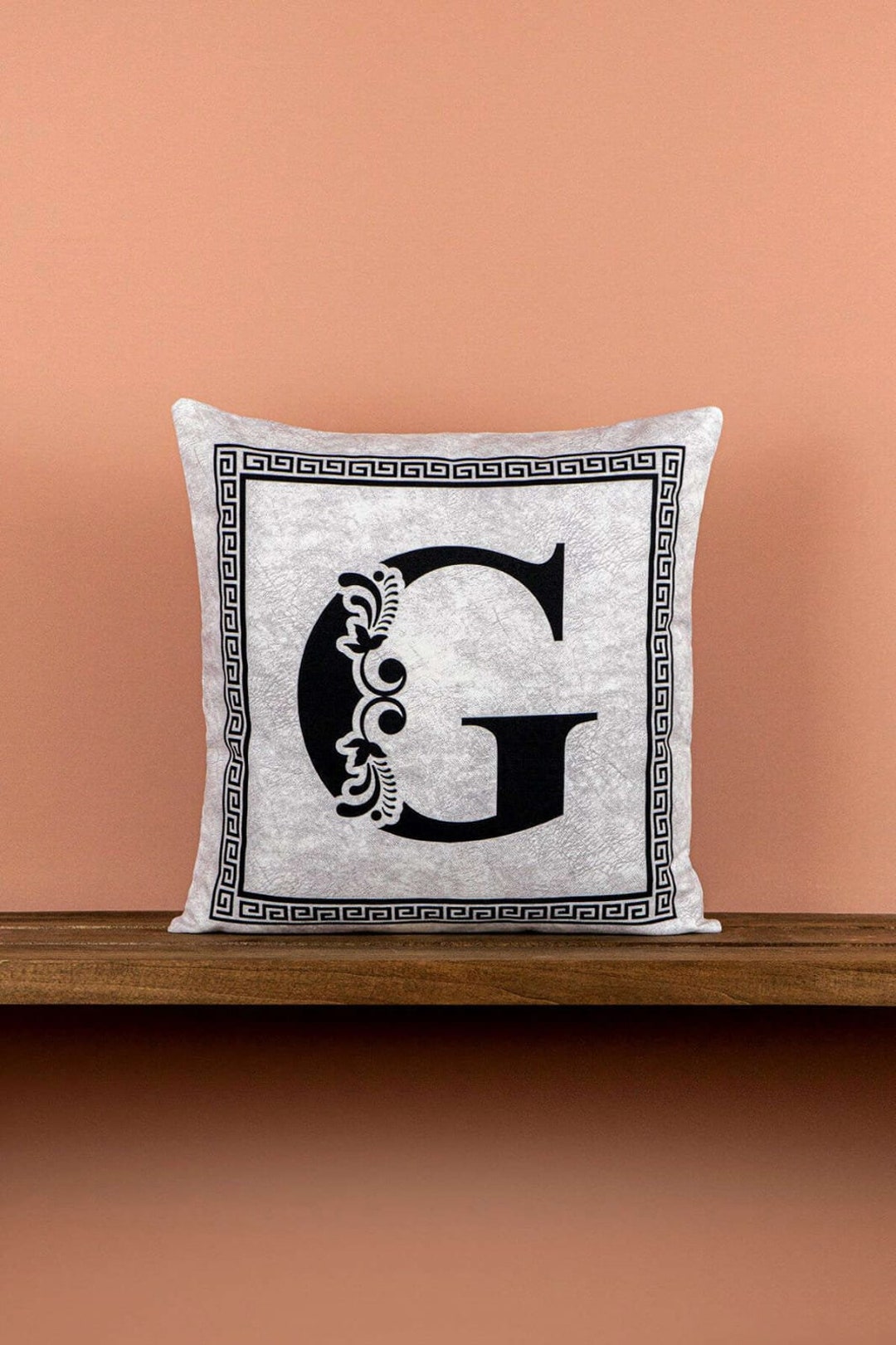Letter Throw Pillow and Case Christmas Gift Personalized Etsy