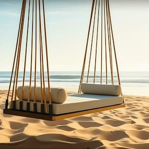 Porch patio garden swing sofa, rope swing, farm house decor, beach house swing, garden famly swing bedstead