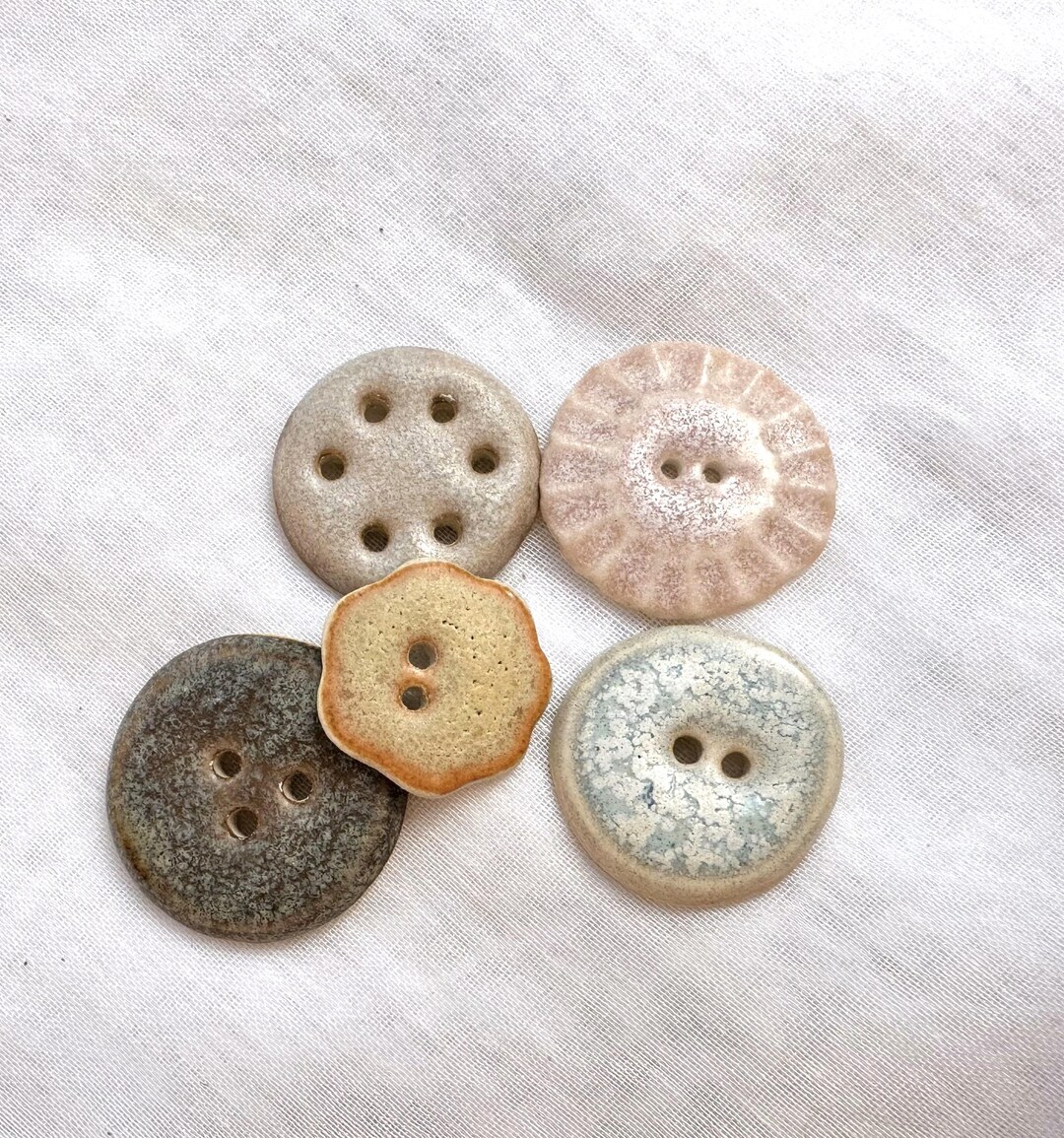 Ceramic Button Insert Assorted 5 Ceramic Buttons - Etsy