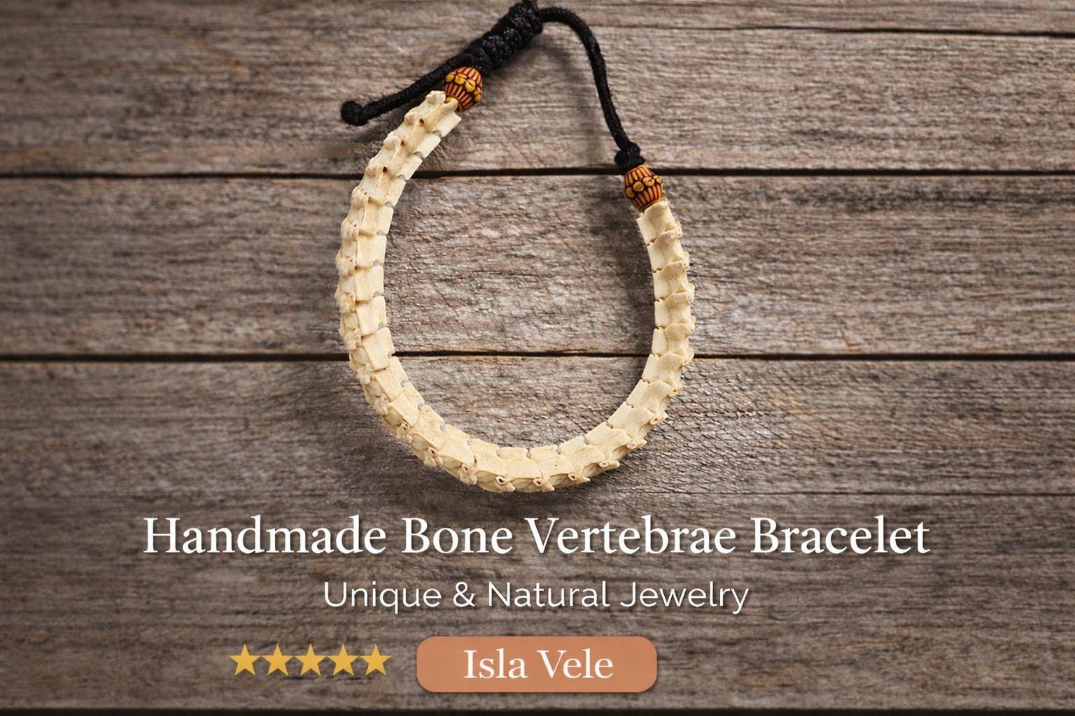 Snake Vertebrae Bracelet – Real Snake Bone Jewelry, Tribal
