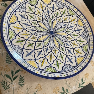 Ensemble de deux Assiettes traditionnelle marocaine, assiette chic, ceramique assiette image 3