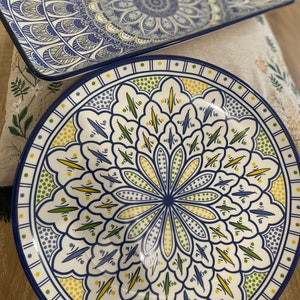Ensemble de deux Assiettes traditionnelle marocaine, assiette chic, ceramique assiette image 1