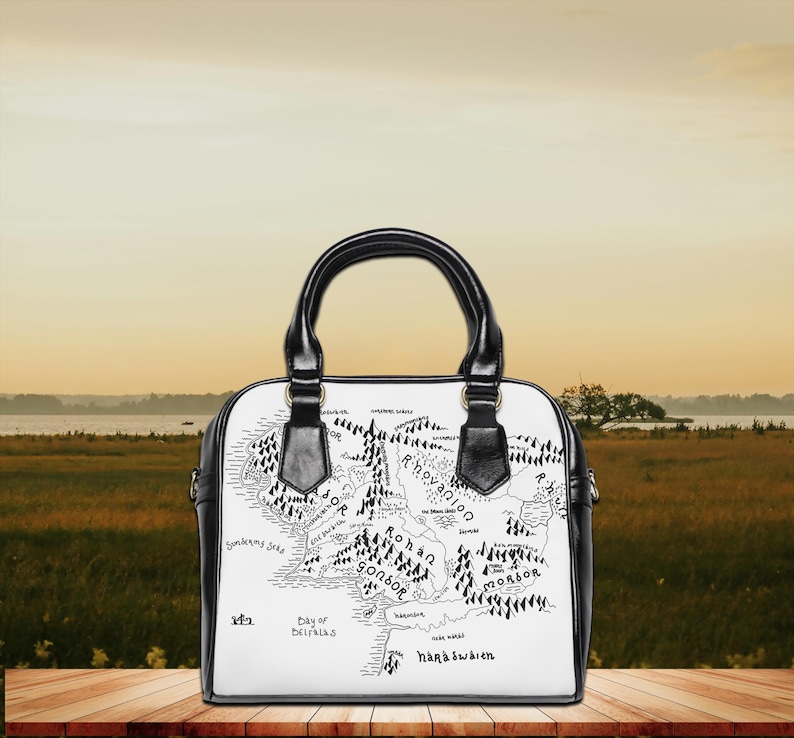 Middle Earth Inspired Map Handbag | Fantasy World Map Purse | Adventure Lover Gift - Etsy