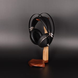 Walnut & Spruce Headphone Stand: Handmade Audiophile Gift