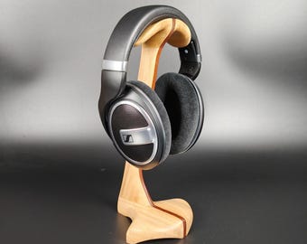 Italian Spruce & Walnut   Headphone Stand: Audiophile Gift