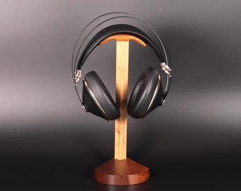 Handmade Walnut & Spruce Headphone Stand: Audiophile Gift