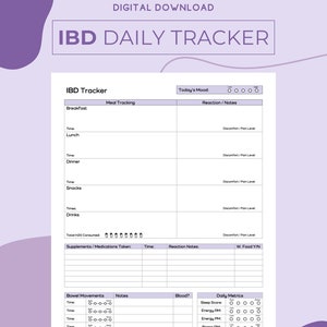food diary template for stomach problems