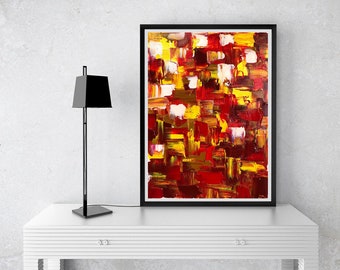 small oil painting original mid century modern  Pop Art painting Oil painting original Original artwork Abstract canvas art