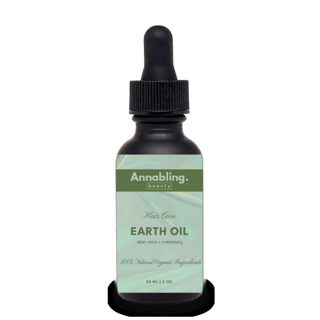 Earth Hair Oil Blend of Rosemary Castor Oil Alovera Gel. Hair Growth
