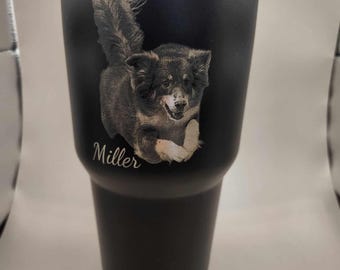 Custom stainless tumbler insulated tumbler laser engraved personalized yeti style cup monogram stainless mug gift mom dad friend wedding