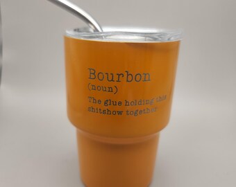 Mini yeti style tumbler shotglass custom miniature yeti tumbler insulated rocks glass personalized gift for bourbon lover monogram cute