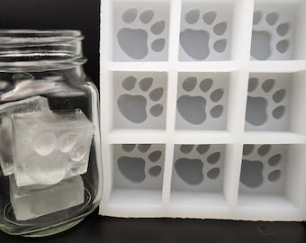 Paw Print Ice Cube Tray Paw Print Soap Mold Dog Paw Ice Cubes Paws Chocolate Mold Dog Treat Mold Paw Print Silicone Mold for baking