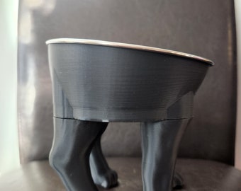 Raised cat bowl elevated kitty bowl raised small dog feeder elevated paws dog bowl cat paws feeder elevated dog bowl small
