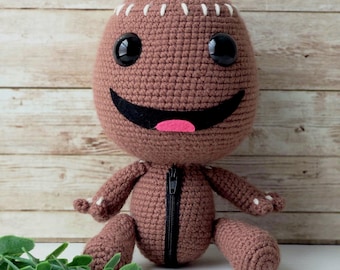 Handmade Crochet Sackboy Plushie
