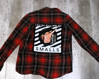 Upcycled Graphic Flannel Shirt: Sandlot, You're Killing Me Smalls