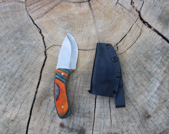 Handmade Dymalux Woodsman Skinner Knife: 440C Steel Hunting Knife