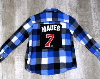 Upcycled Kids Graphic Flannel Shirt: Joe Mauer Minnesota Twins