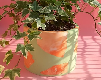 テラゾー植木鉢カバー / ライトグリーンテラゾー植木鉢 - Etsy 日本