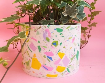 テラゾー植木鉢カバー / ピンクのテラゾー植木鉢 - Etsy 日本