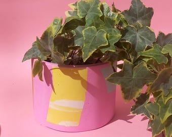 Terrazzo flowerpot cover / Pink terrazzo flowerpot