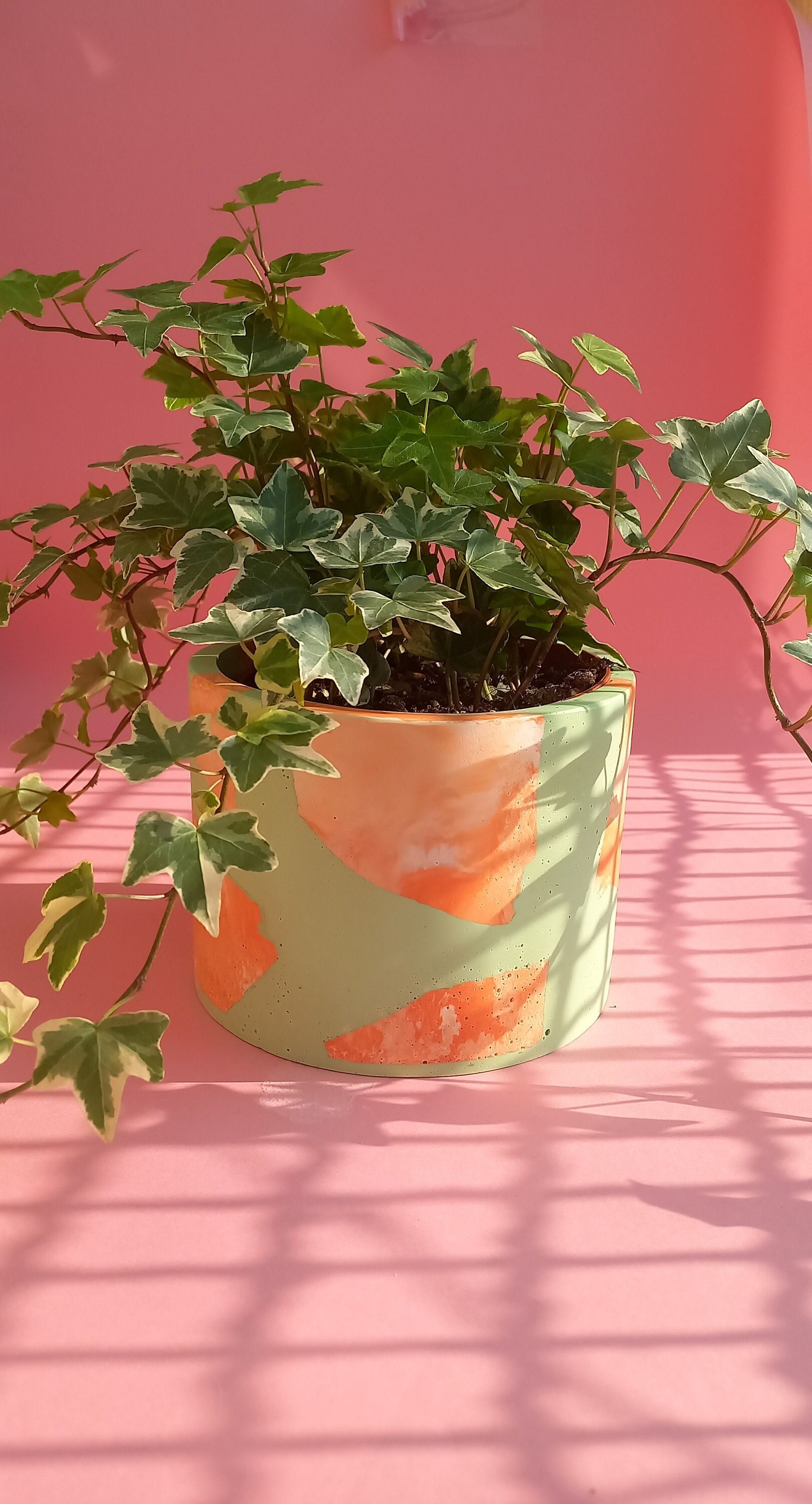 テラゾー植木鉢カバー / ライトグリーンテラゾー植木鉢 - Etsy 日本