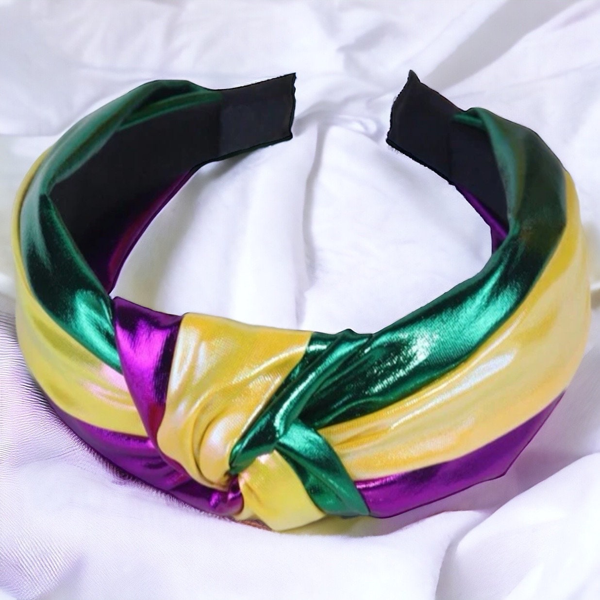 Mardi Gras Feather Headband Sequins Glitter Hair Band for Adult