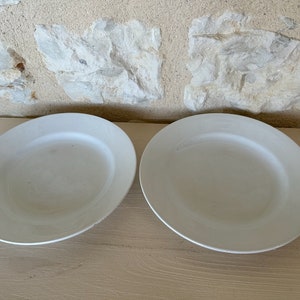 Classic French White Plates