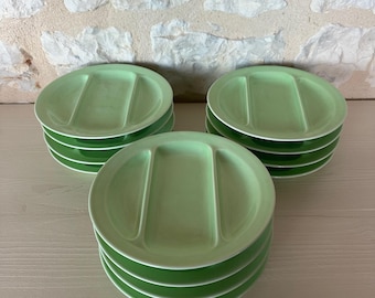 Juego de platos de espárragos verdes de Salins