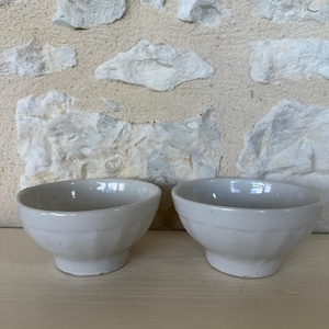 Antique Stoneware Cafe au Lait Bowls