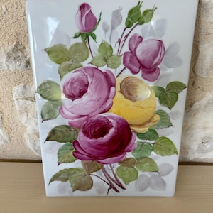Hand Limoges Porcelain Rose Plate