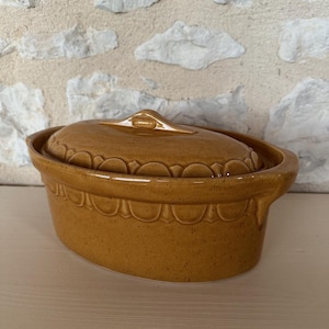 Vintage French Scalloped Edge Terrine Dish