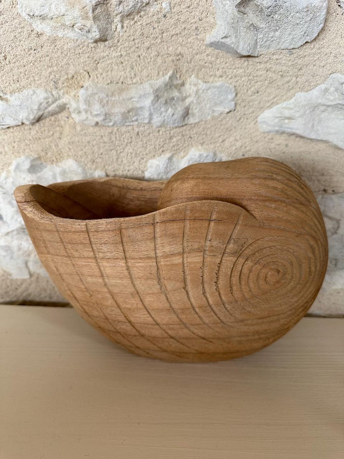 Hand Carved Wooden Sea Shells - Etsy