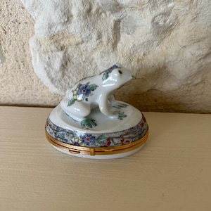 Limoges Frog Trinket Box