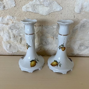Limoges Porcelain Candlesticks