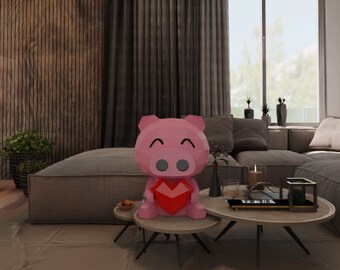 PIG IN LOVE PAPERCRAFT