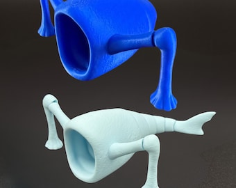 3D Printed Sea Eater Toy | Funny Ocean Monster Desk Buddy