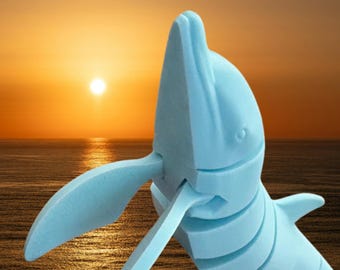 Dolphin Flexible Toy; Ocean Animal Decor Gift