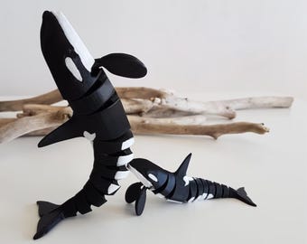Zwart-witte orka | Gelede orka | | Flexibel oceaandierbeeldje