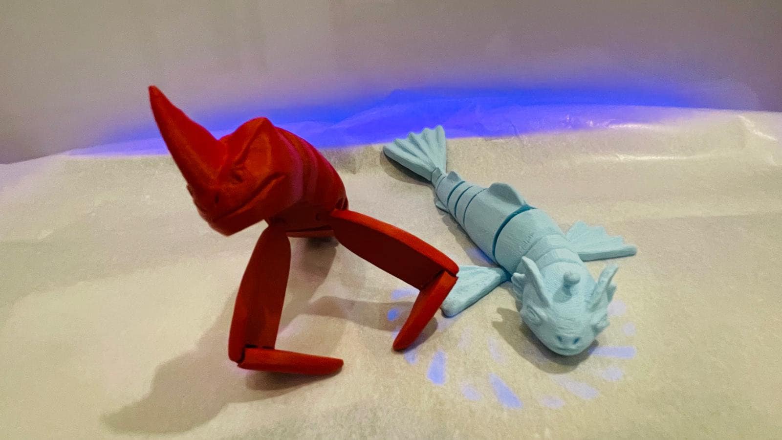 Sea Monsters From the Sea, the Red Bluster and Blue Monster